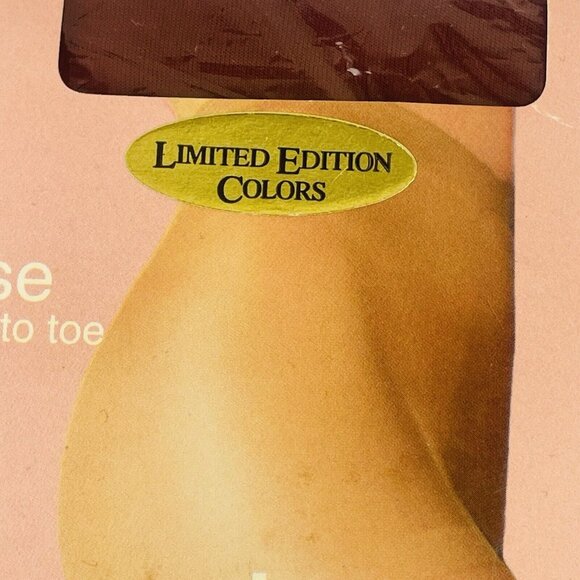 JCPenney Sandalfoot Extra Sheer Pantyhose LONG Limited Color, Poppy Red Women’s - Picture 3 of 6